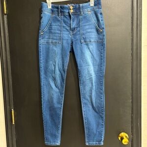 Indigo Poppy women’s stretch jeans cropped size 8 tummy panel